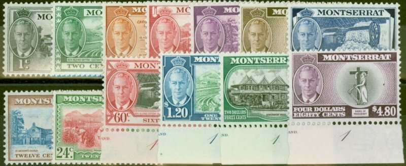 Montserrat 1951 set of 13 SG123-135 V.F MNH & VLMM