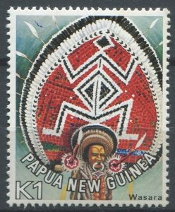 Papua New Guinea Sc#456 MNH, 1k multi, Headdresses Definitives (1977)