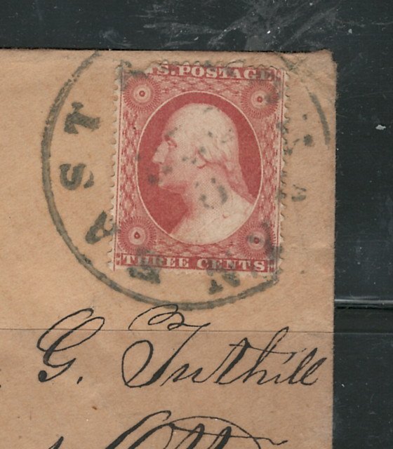 USA 1871 #41 ON COVER(SAME CITY), EAST OTTO, N.Y.,ADDRESSED TO Mrs SARAH YUTHILL