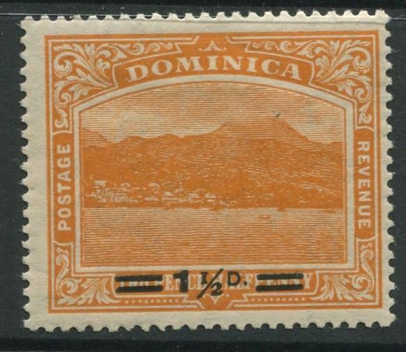 Dominica -Scott 55 - Overprint Issue -1920 -MLH -Single 1.1/2p on a 2.1/2p Stamp