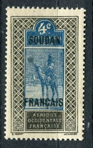 FRENCH COLONIES: SOUDAN 1921 Pictorial Optd. issue Mint hinged 4c. value