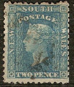 New South Wales 36 SG 136 Used F/VF 1860 SCV $29.00