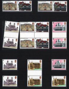 Great Britain 740-744, MNH,  Buildings