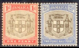 Jamaica 1905 SC# 38-9 MLH-OG E28