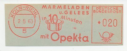 Meter cut Germany 1963 Opekta - Marmalades - Jellies