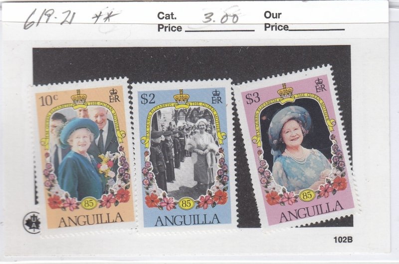 Anguilla 618-21 Queen Mother mnh