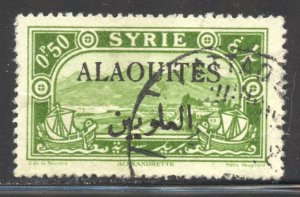 Alaouites Scott 27 Used LH - 1925 Syria Overprinted - SCV $1.75