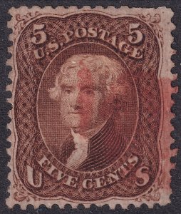 #95 Used, F-VF, Red cancel (CV $930) (CV $850 - ID36865) - Joseph Luft