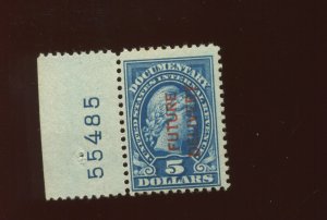 RC13 Future Delivery Revenue RARE Plate # 55485  Mint Stamp (RC13-PL1)