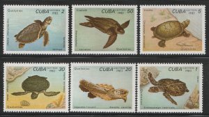 Cuba 1983 Turtles Marine Life Sc 2617-2622 MNH A2998