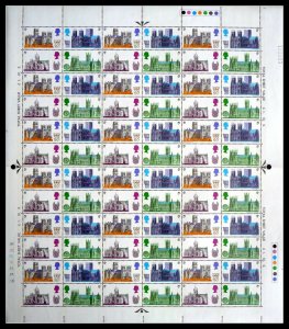 1969 Cathedrals set in FULL SHEETS UNMOUNTED MINT w/  4 x 5d sheets 