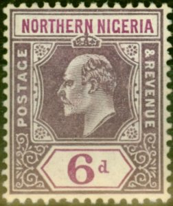 Northern Nigeria 1905 6d Dull Purple & Violet SG25 Fine & Fresh Lightly Mtd Mint