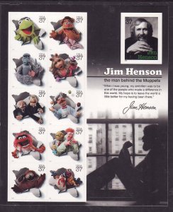 USA-Sc#3944- id12-unused NH sheet-The Muppets-Jim Hanson-2005-