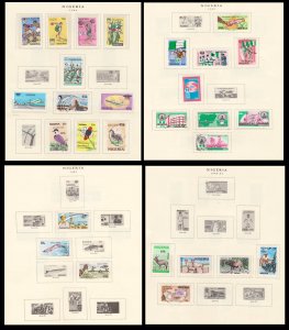 COLLECTION OF NIGERIA STAMPS FROM 1971-2000 - 290V ON ALBUM PAGES