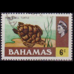 BAHAMAS 1971 - Scott# 318 Hawksbill Turtle 6c Used