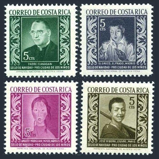Costa Rica RA3-RA6,MNH.Michel Zw 3-6. Tax stamps 1959.El Greco,Ribera,Modigliani