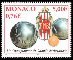 2001 Monaco 2558 World Petanque Championship 1,80 €