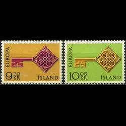 ICELAND 1968 - Scott# 395-6 Europa Set of 2 LH