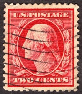 1910, US 2c, Washington, Used, Sc 375