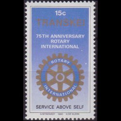 TRANSKEI 1980 - Scott# 74 Rotary Intl.75th. Set of 1 NH