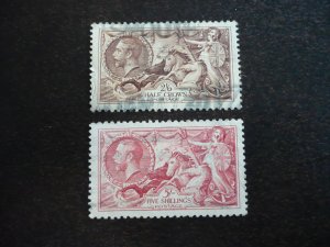 Stamps - Great Britain - Scott# 222-223 - Used Part Set of 2 Stamps