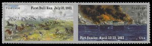 PCBstamps   US #4522/4523a Pair 88c(2x44c)The Civil War, MNH, (21)