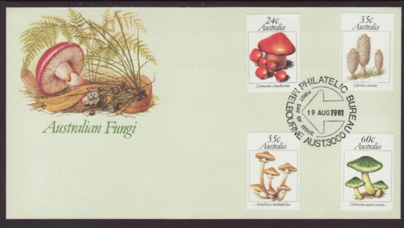 Australia 806-809 Mushrooms U/A FDC