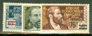 GK: French Equatorial Africa 80//125,126-7 (no 1941 issues) CV $264.85