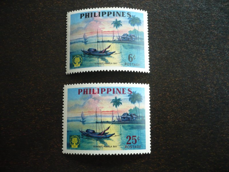 Stamps - Philippines - Scott# 817-818 - Mint Hinged Set of 2 Stamps