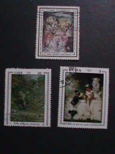 ​CUBA-1971 PAINTING IN NATIONAL MUSEUM- JUMBO LARGE- USED STAMPS VERY FINE