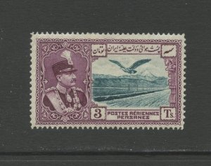 IRAN C50, 1930 3t SHAH PAHLAVI, TOP VALUE, VLH, DG (IR897h)