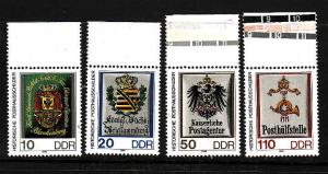 Germany DDR-Sc#2794-7-unused NH set-Coats of Arms-1990-