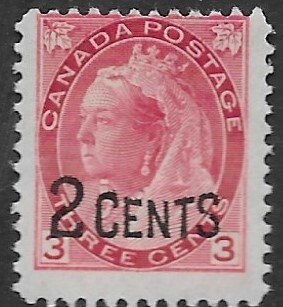 Canada 88  1899   2 cents OP  fine mint  nh