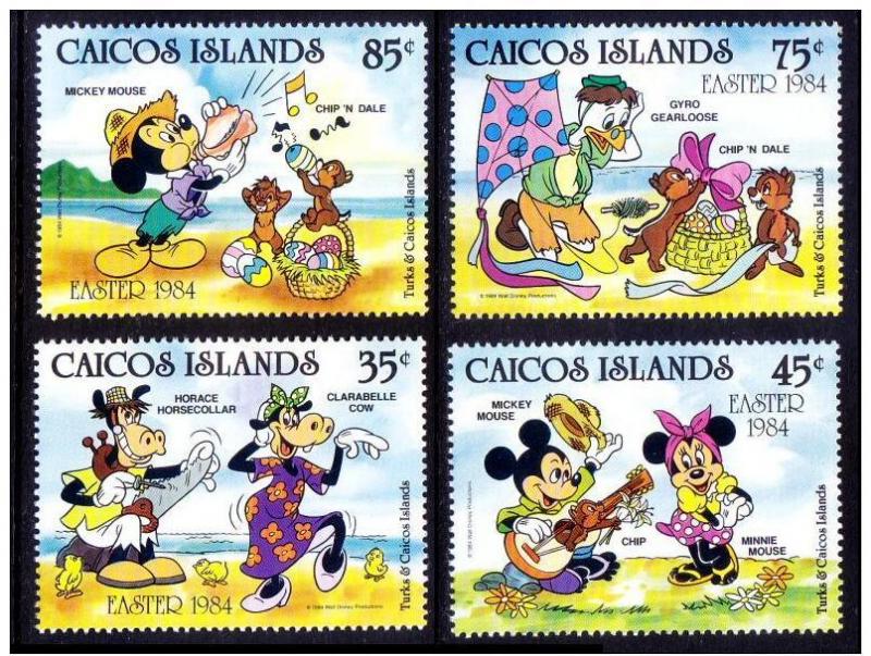 CAICOS ISLANDS 4 SETS DISNEY