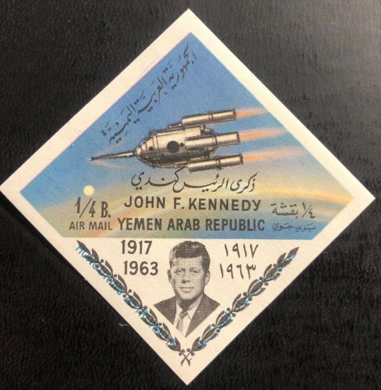 Mint 1973 Yemen John F Kennedy Airmail Imperf ! Stamp Collection Lot Sc#285-7