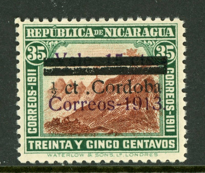 Nicaragua 1913 Liberty Overprint ½¢/15¢/35¢ Scott 338 MNH H277