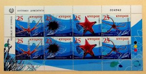 CYPRUS Sc 1067 NH MINISHEET OF 2007 - SEA LIFE - (JS23)