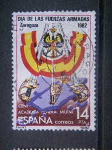 SPAIN, 1982, used 14p, Armed Forces, Scott 2292