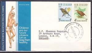 New Zealand, Scott cat. B71-B72. Birds issue. First day cover. ^