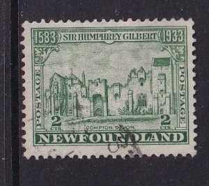 Newfoundland  #213 used 1933 Compton castle 2p