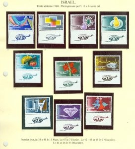 ISRAEL COLLECTION incl #C1-6 SET & FDC...MOSTLY AIRMAIL.. 120+ ITEMS..(14) SCANS