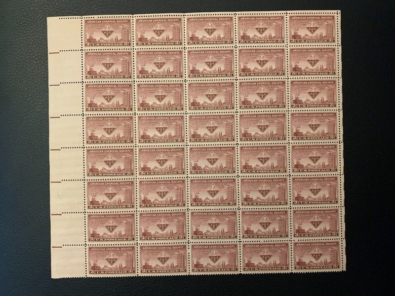 Scott 1002 - 1951 Commemoratives - 3 cents American Chemical Society sheet of 40