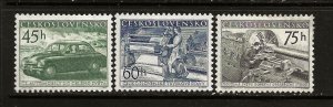 Czechoslovakia Sc 685-7 NH SET of 1955 -Automobile