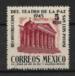 1945 Mexico Sc803 5p Theater of Peace, San Luis Potosi MH