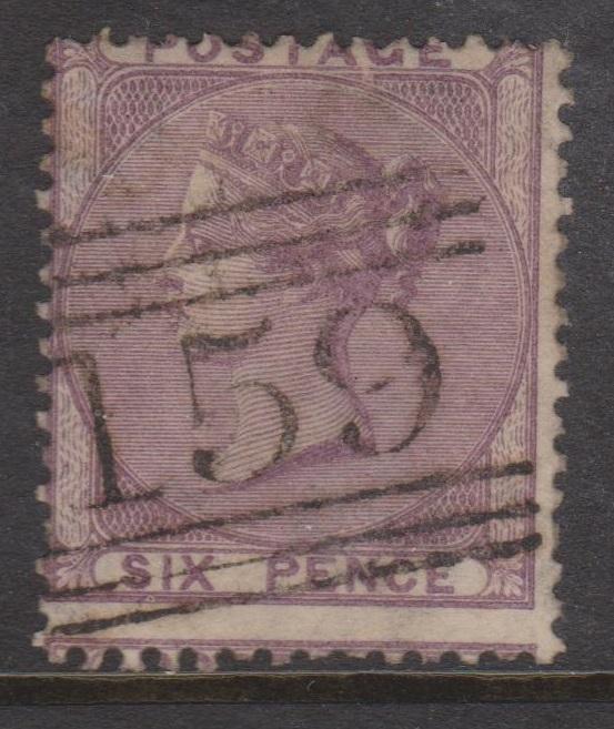 Great Britain 1856 QV 6d Lilac Sideface Sc#27 Used