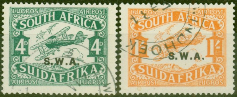 South West Africa 1930 Air set of 2 SG70B-71B Later Print V.F.U