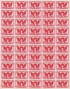 962 Francis Scott Key 50 Sheet MNH-OG Addl free shp 