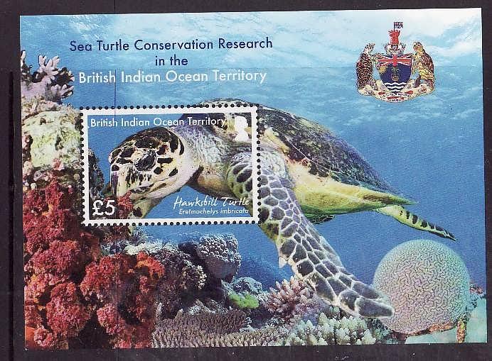 BIOT-Sc#467a-unused NH sheet-Marine Life-Turtles-2016-