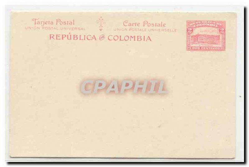 Colombia postal card #20 (entier postal stationery Colombie)