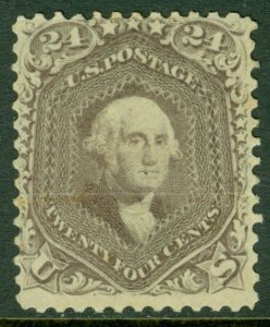 EDW1949SELL : USA 1862 Scott #78 Mint. Nice Fresh stamp. PSAG Cert. Cat $2,750.